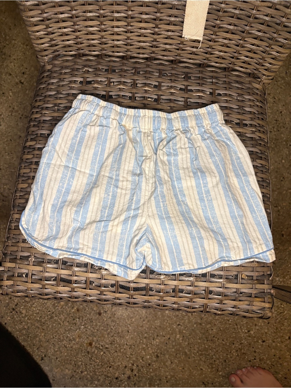 Haute Dreamz Blue White Stripe 100% Cotton Pajama Set Size Small - Picture 11 of 14